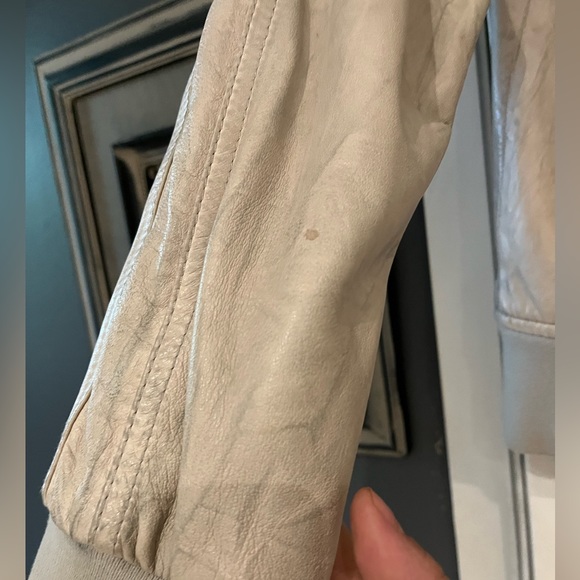 Diesel V-Neck Lambskin Leather Jacket - Picture 11 of 13